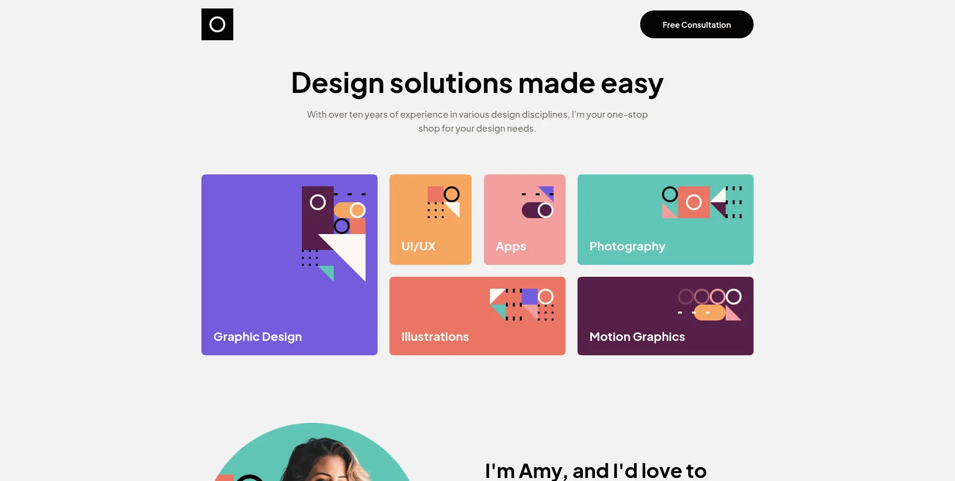 Design Solution Landing Page preview