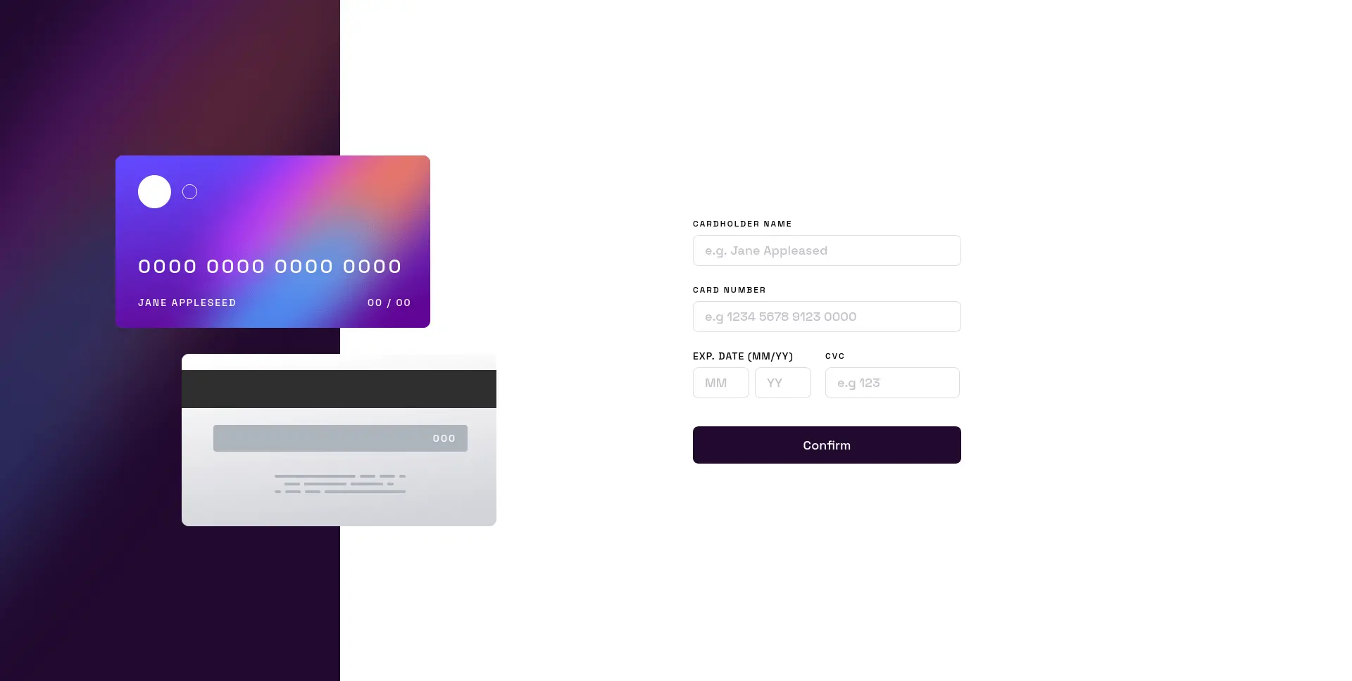 Interactive Card preview